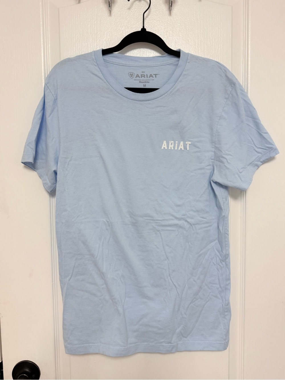 Ariat Light Blue Short Sleeve Logo Crew Tee